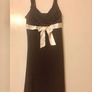 POLKA DOT BROWN DRESS